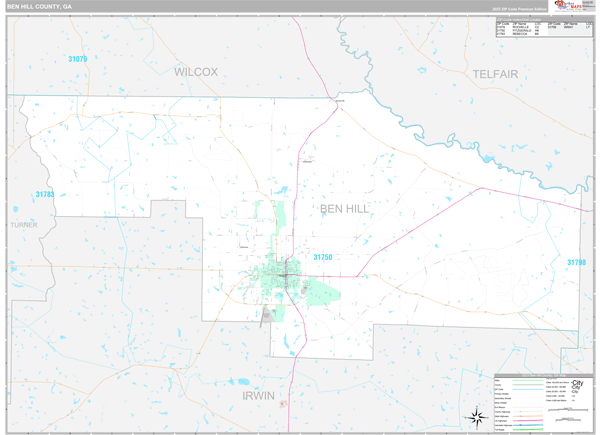Ben Hill County Digital Map Premium Style
